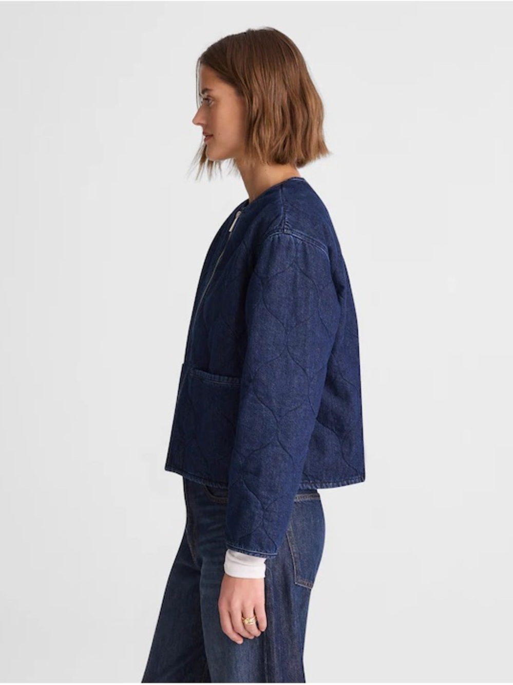 Madewell Quilted Denim Jacket - Women’s Size Medium - Picture 7 of 8